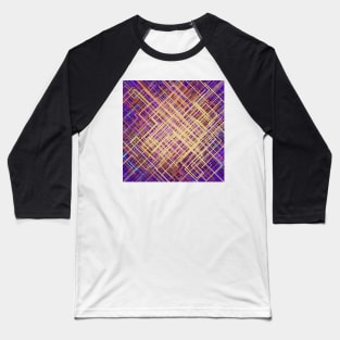 Abstract Diagonal Line Pattern Baseball T-Shirt